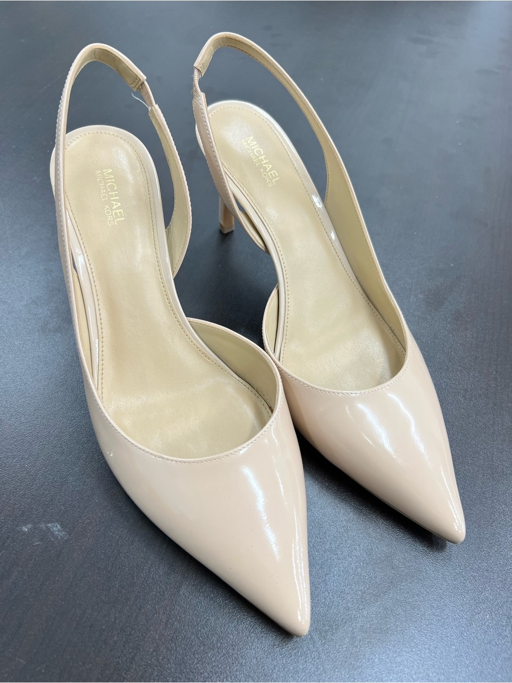MICHAEL Michael Kors Blush Patent Pointed-Toe Slingback Pumps